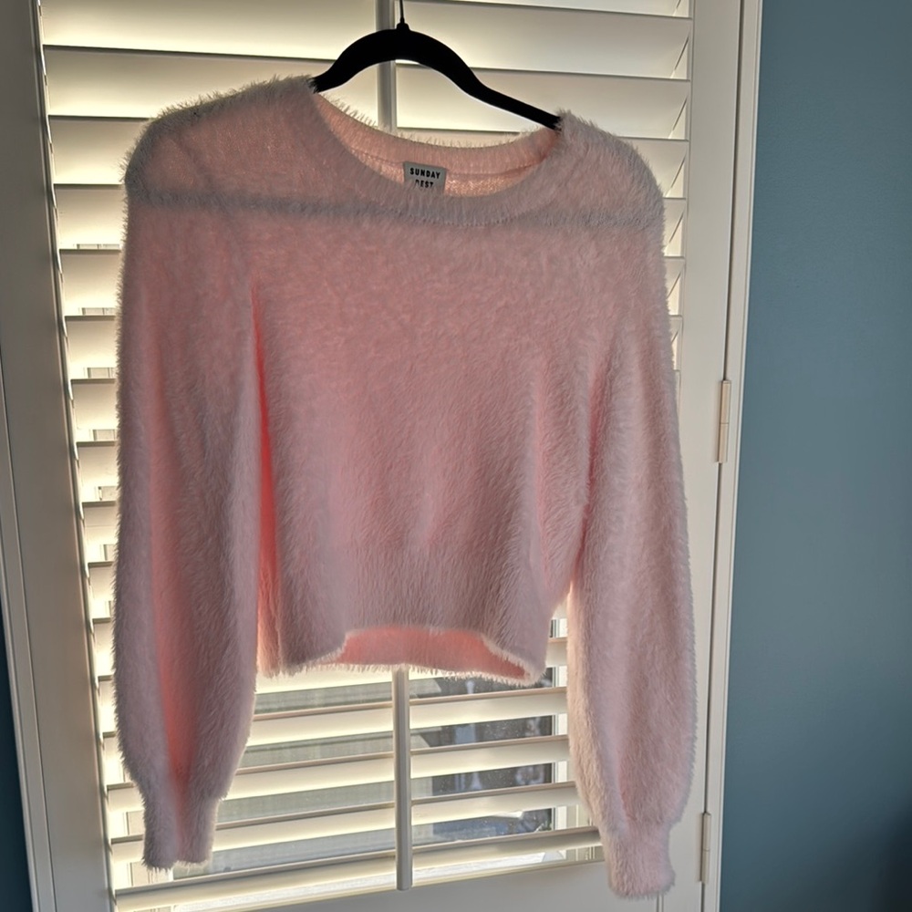 Fuzzy Pink Sweater
